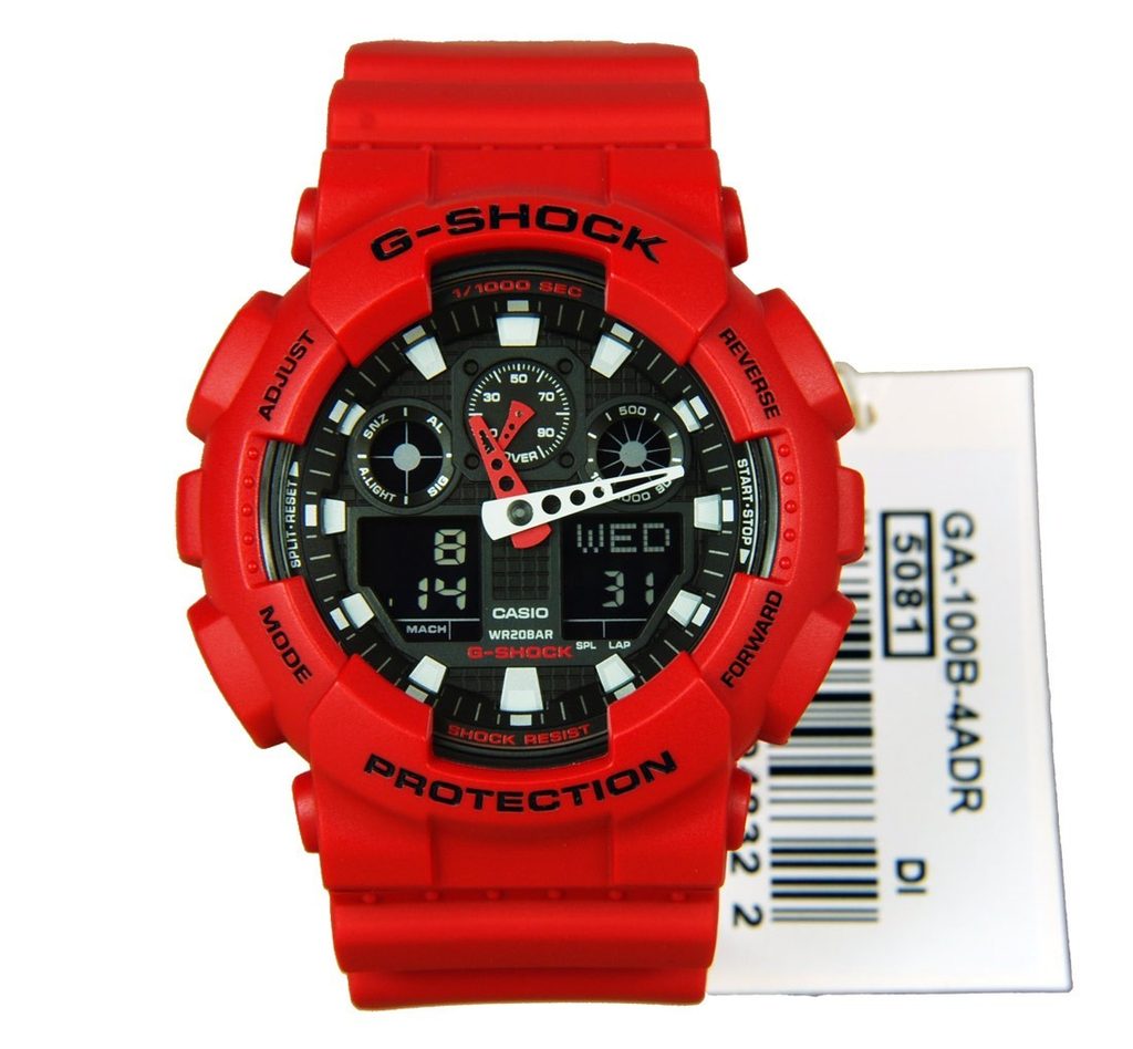 Casio g shock on sale ga 100 red