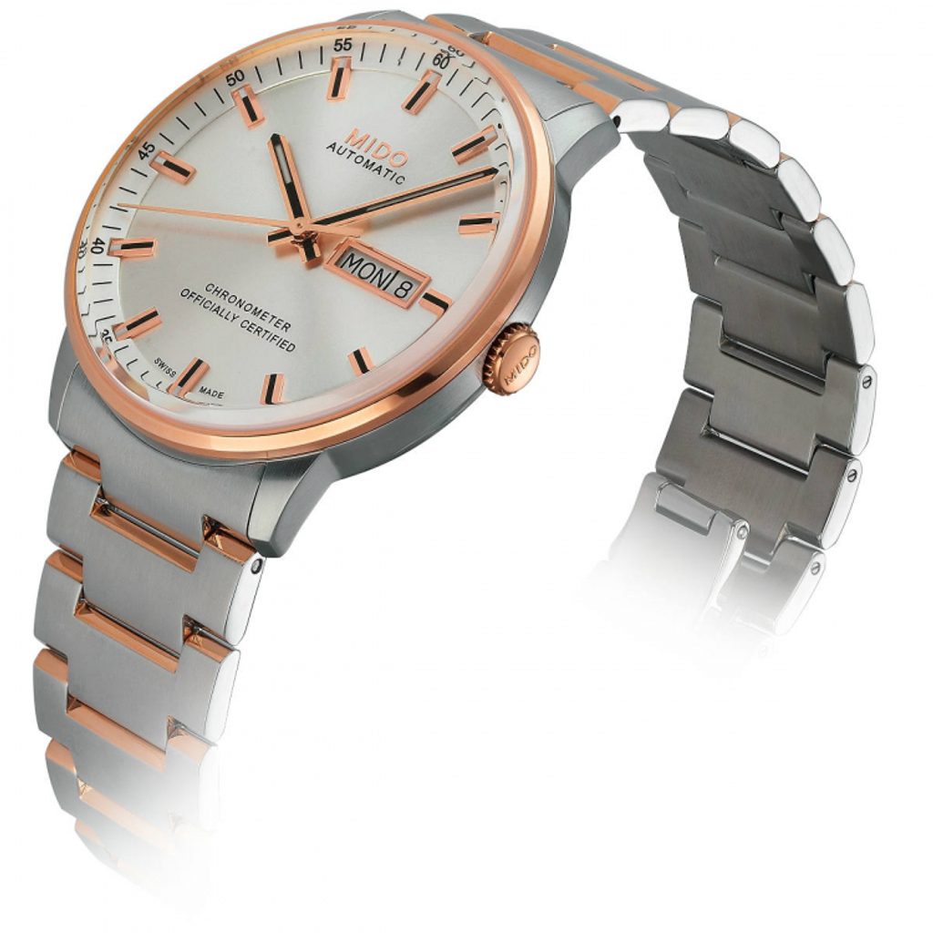 Mido commander cheap rose gold