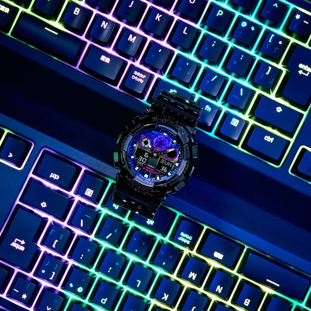 Orologio Casio G-Shock GA-100RGB-1AER Virtual Rainbow uomo - 2b Gioielli