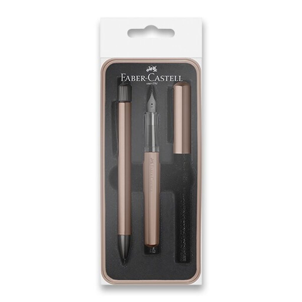 Set Fountain pen and ballpoint pen Faber-Castell Hexo Bronze 0021/1405791 |  Helveti.eu