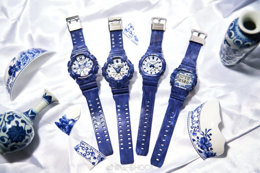 Casio G Shock GA 110BWP 2AER Blue Porcelain Edition Helveti.eu