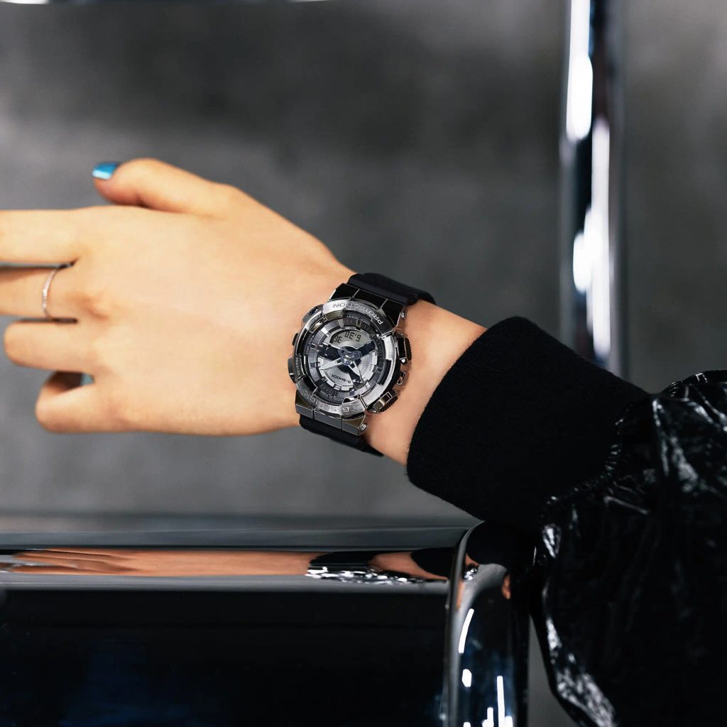 G-Shock GM-S110B-8AER Orologio Uomo Analogico-Digitale Al Quarzo - Cinturino In Plastica Grigia