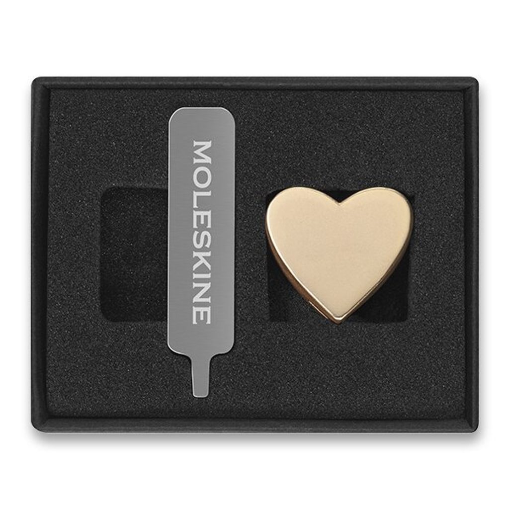 Moleskine Heart notebook decoration gold Helveti.eu