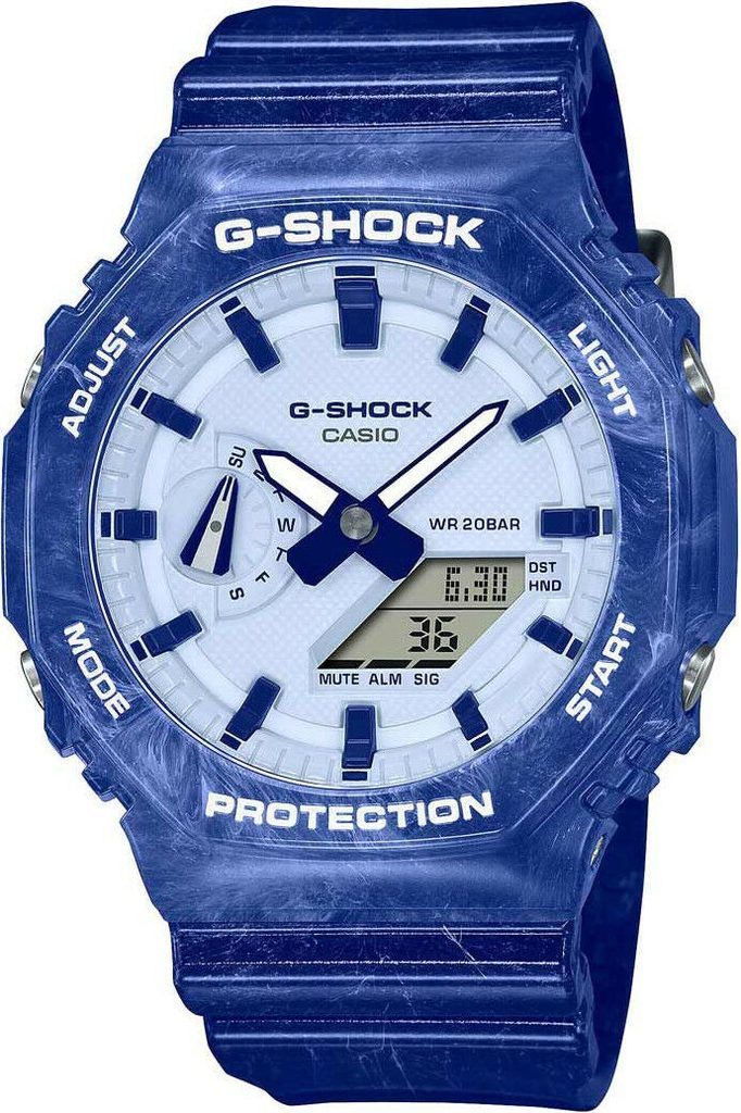 Casio G-Shock GA-2100BWP-2AER Blue Porcelain Edition | Helveti.eu