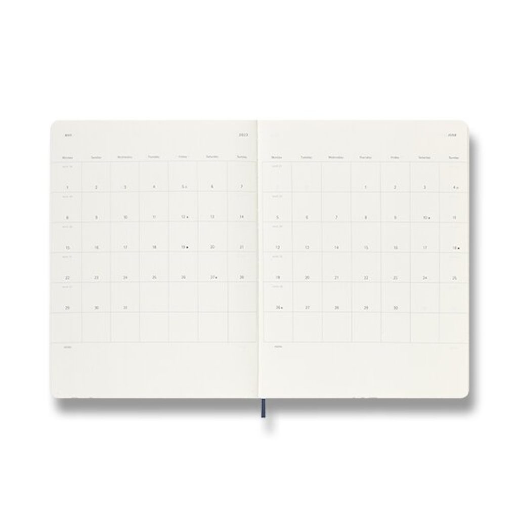 Moleskine Diary 2023 SELECTION OF COLOURS weekly soft cover XL