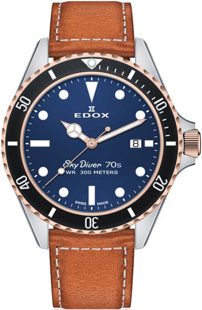 EDOX Skydiver 70s Date Quartz 53017-357RNC-BUI | Helveti.eu