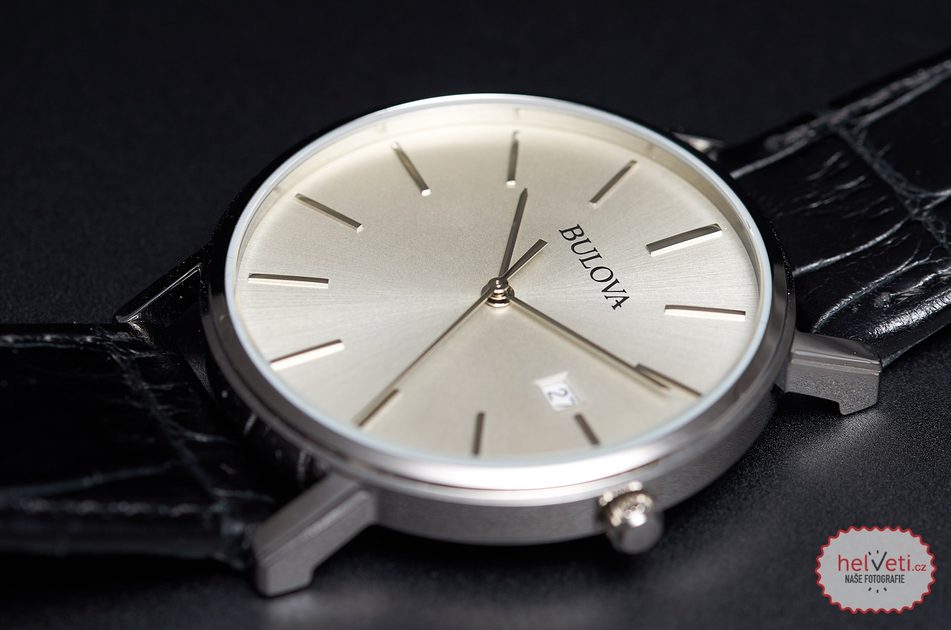 Bulova men's 96b104 strap silver dial watch sale