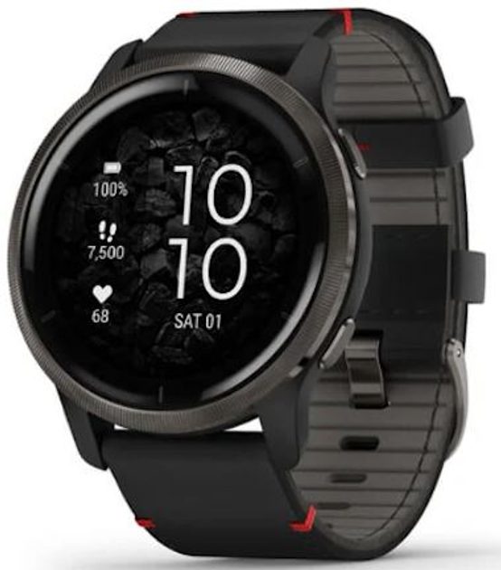 Garmin Venu® 2 Slate/Black Leather Band 0100243021 Helveti.cz