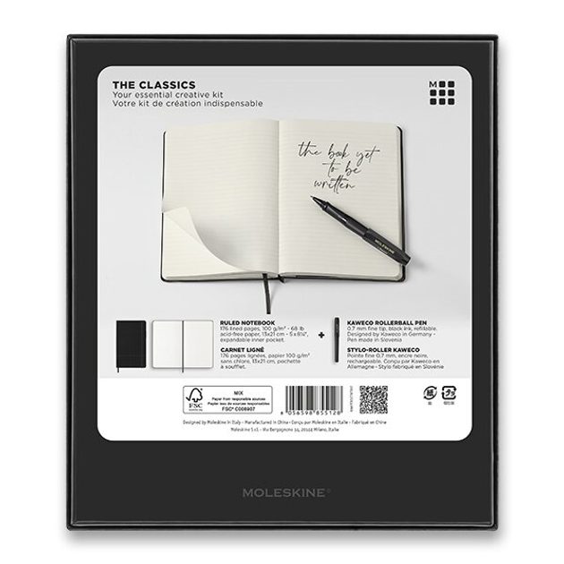 Gift set Moleskine notebook and Kaweco Roller - hard cover - L, lined  1331/1717002 | Helveti.eu