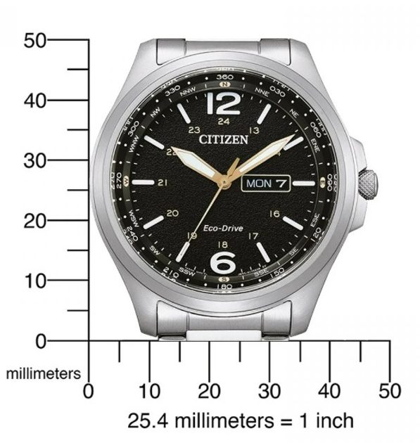 Reloj Citizen Solar para hombre de acero inoxidable con indicador de fecha  AW0110-82EE