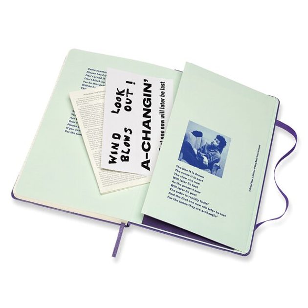 Moleskine Bob Dylan notebook hard cover L, lined 1331/1917205 Helveti.eu