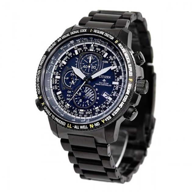 Citizen Orologio Uomo Super Titanio AT8195-85L - Radio Controlled, Quadrante Blu, Bracciale Nero - 4