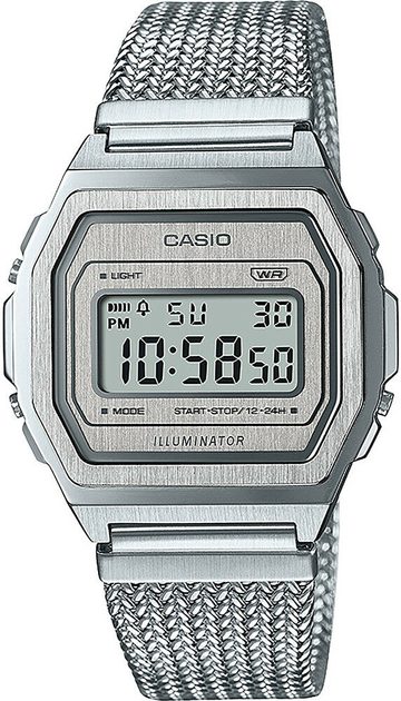 Casio silver digital unisex men's ladies stainless steel watch