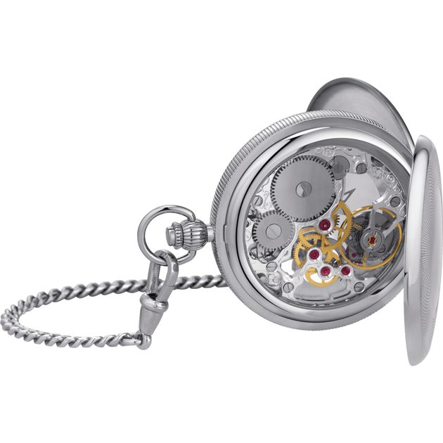 Mechanical skeleton outlet pocket watch