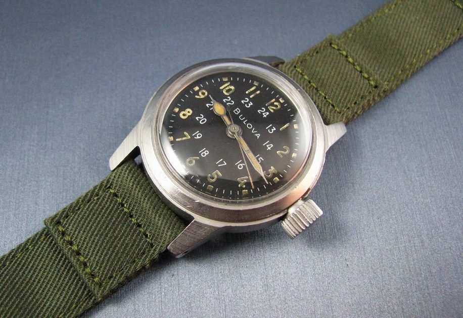 Bulova military 2024 watch vintage