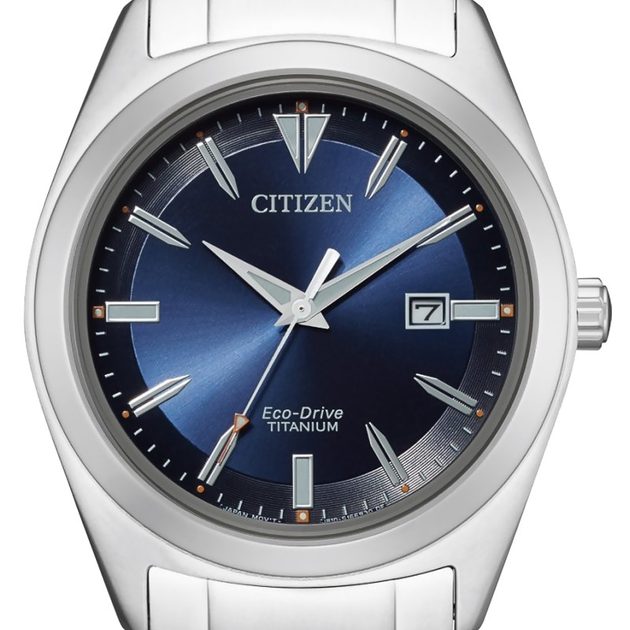 Citizen eco drive titanium blue dial clearance