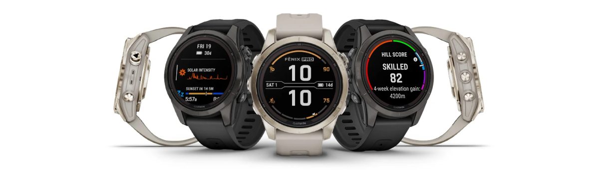 Garmin fenix 7S Pro Solar, Sapphire, Soft Gold Steel Light Sand with  Accessories