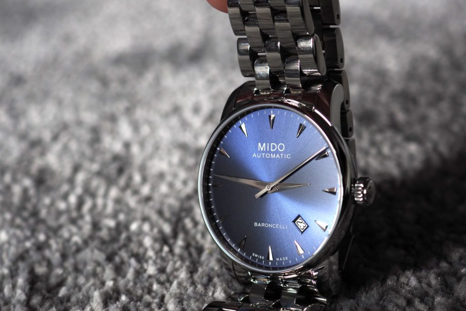 unoa【High Check-Midnight blue-】MSサイズ Mido Baroncelli Midnight Blue Gent M8600.4.15.1 | Helveti.eu