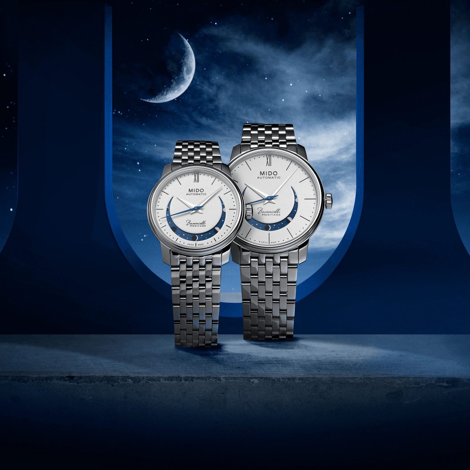 Mido Baroncelli Smiling Moon Gent M027.407.11.010.01 Helveti.eu