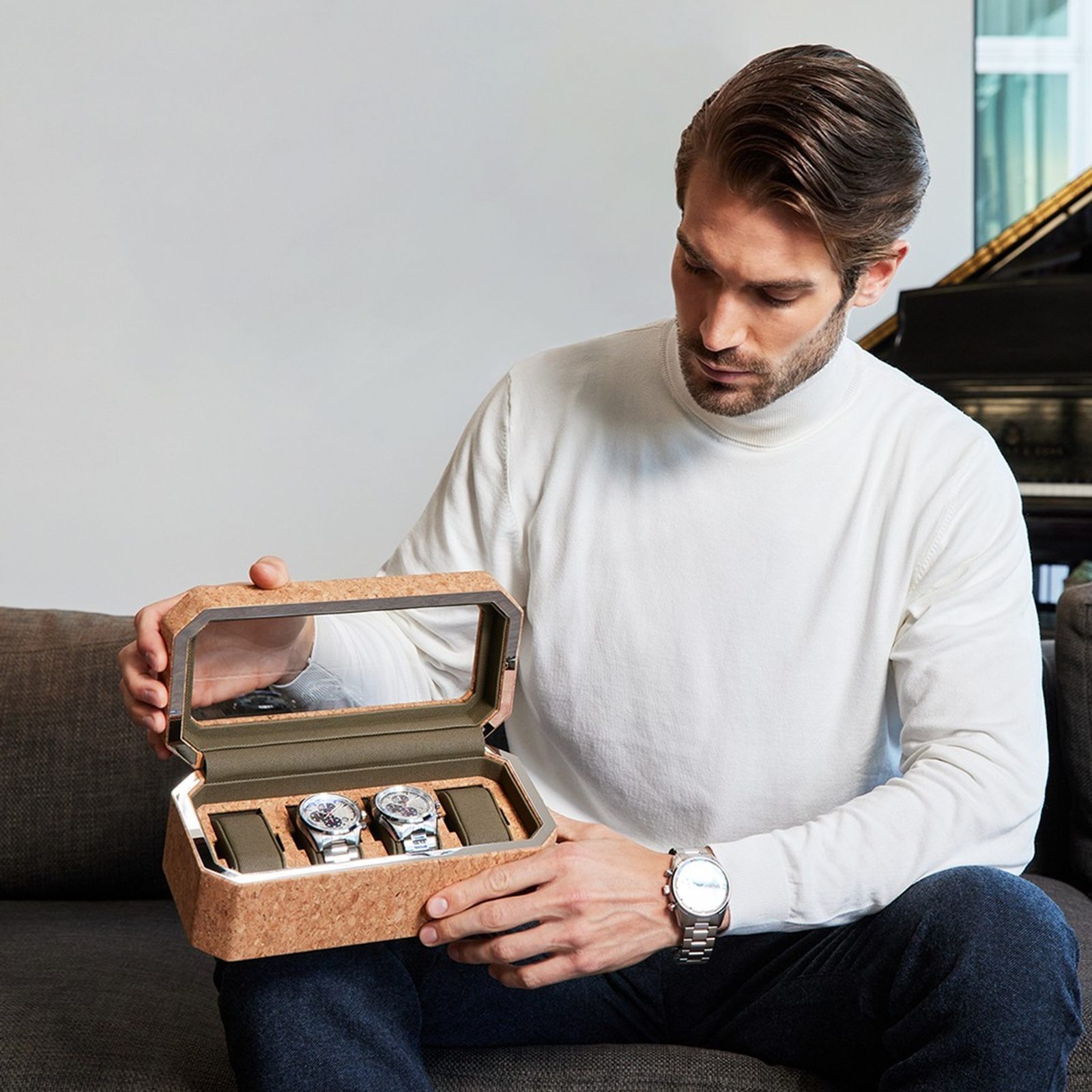 Watch box Wolf Cortiça 668261 | Helveti.eu | Helveti – Víc než hodinky