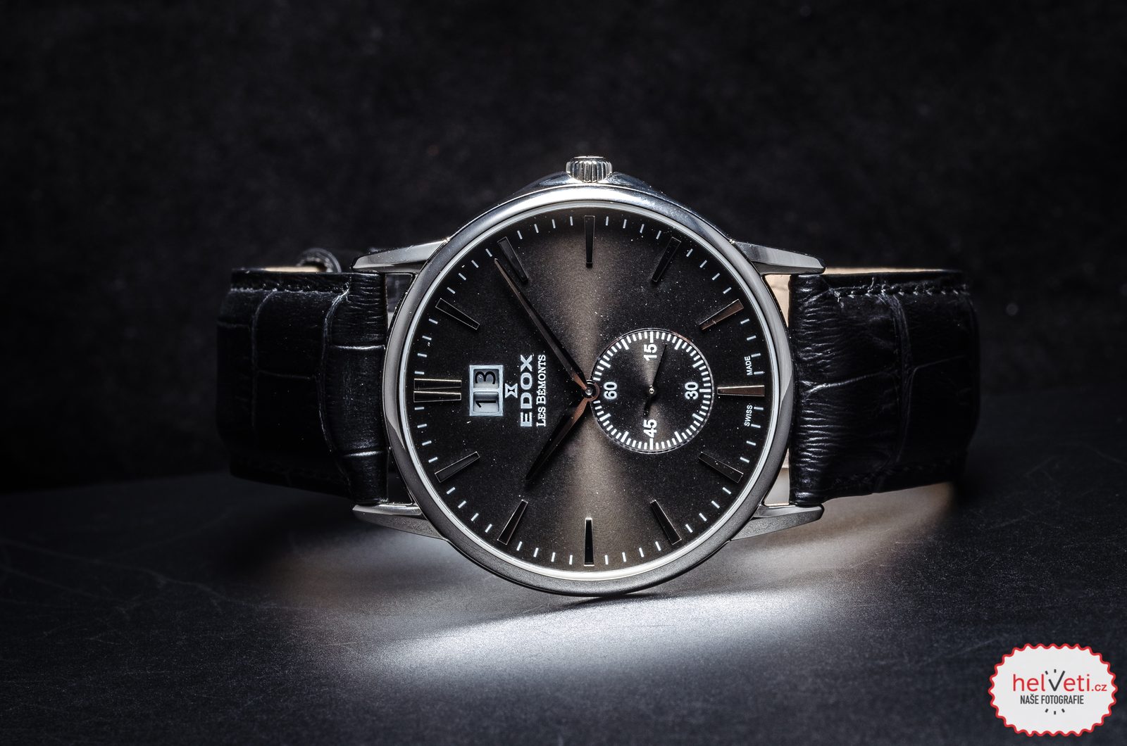 EDOX Les Bémonts Big Date Small Second 64012-3-NIN