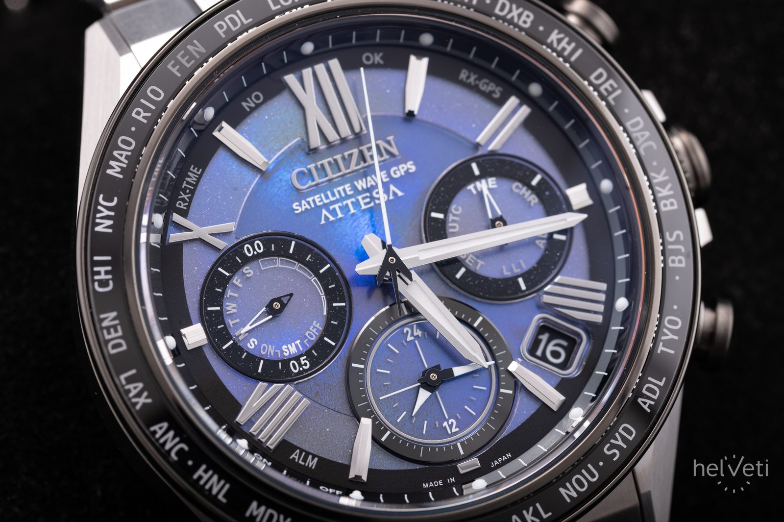 Citizen Attesa Satellite Wave GPS Unite With Blue Limited Edition 