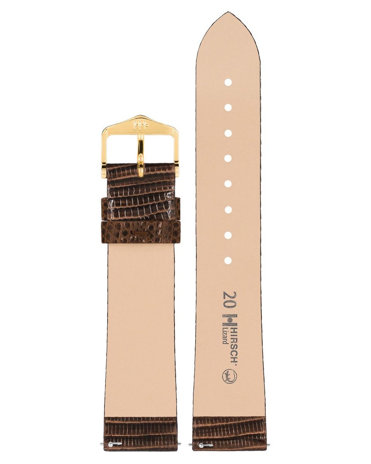 Strap Hirsch Lizard Classic - brown, gloss | Helveti.eu | Helveti – Víc ...
