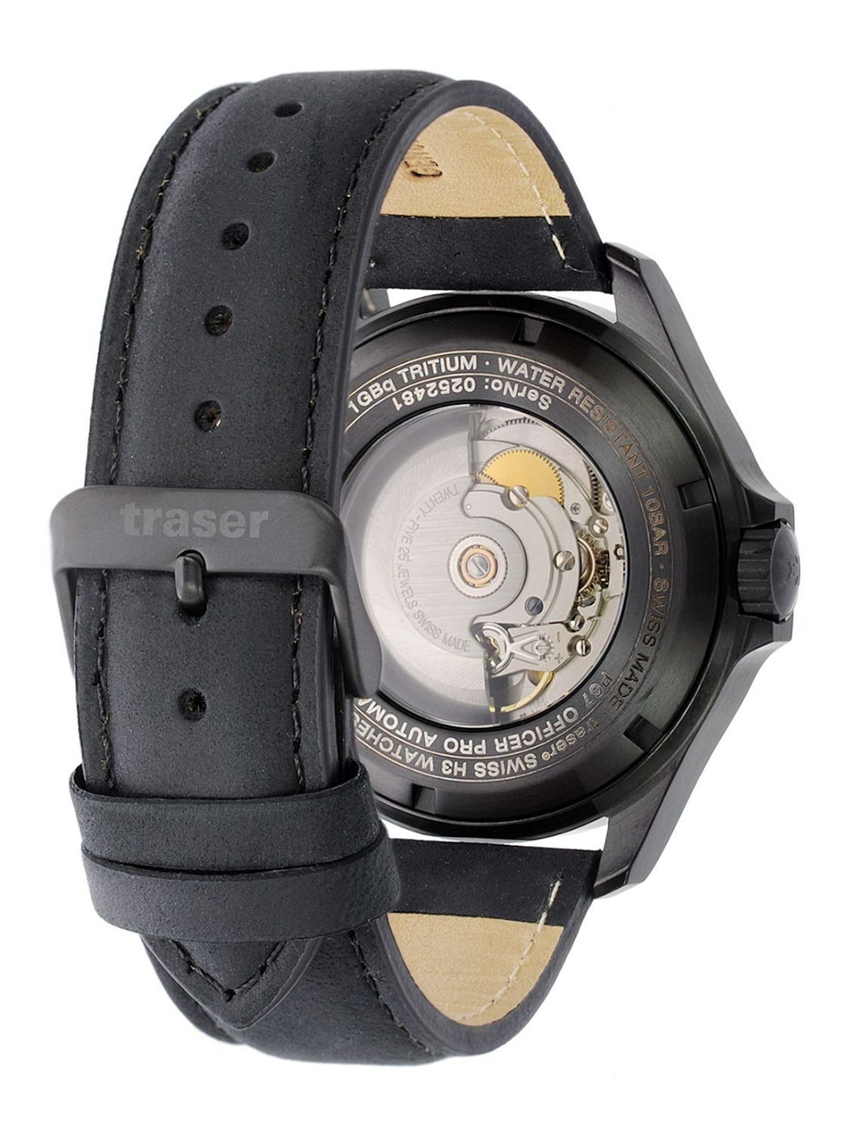 Traser P67 Officer Pro Automatic Black Leather | Helveti.eu 