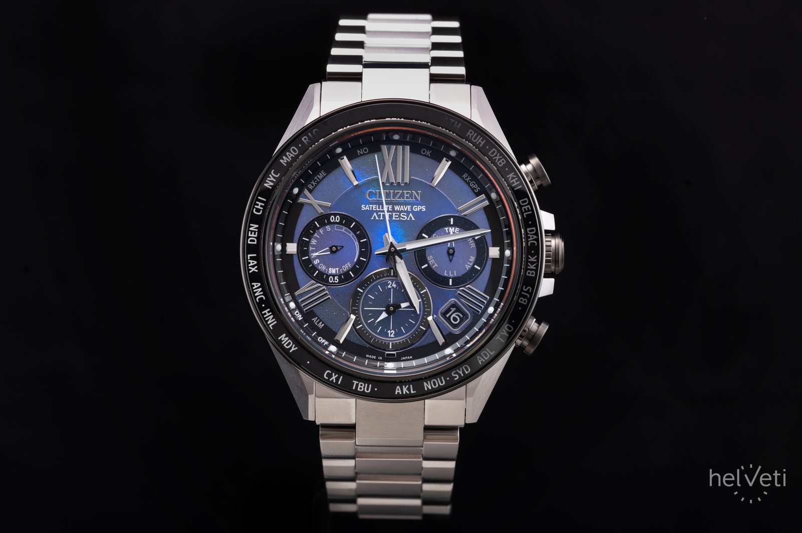 Citizen Attesa Satellite Wave GPS Unite With Blue Limited Edition 