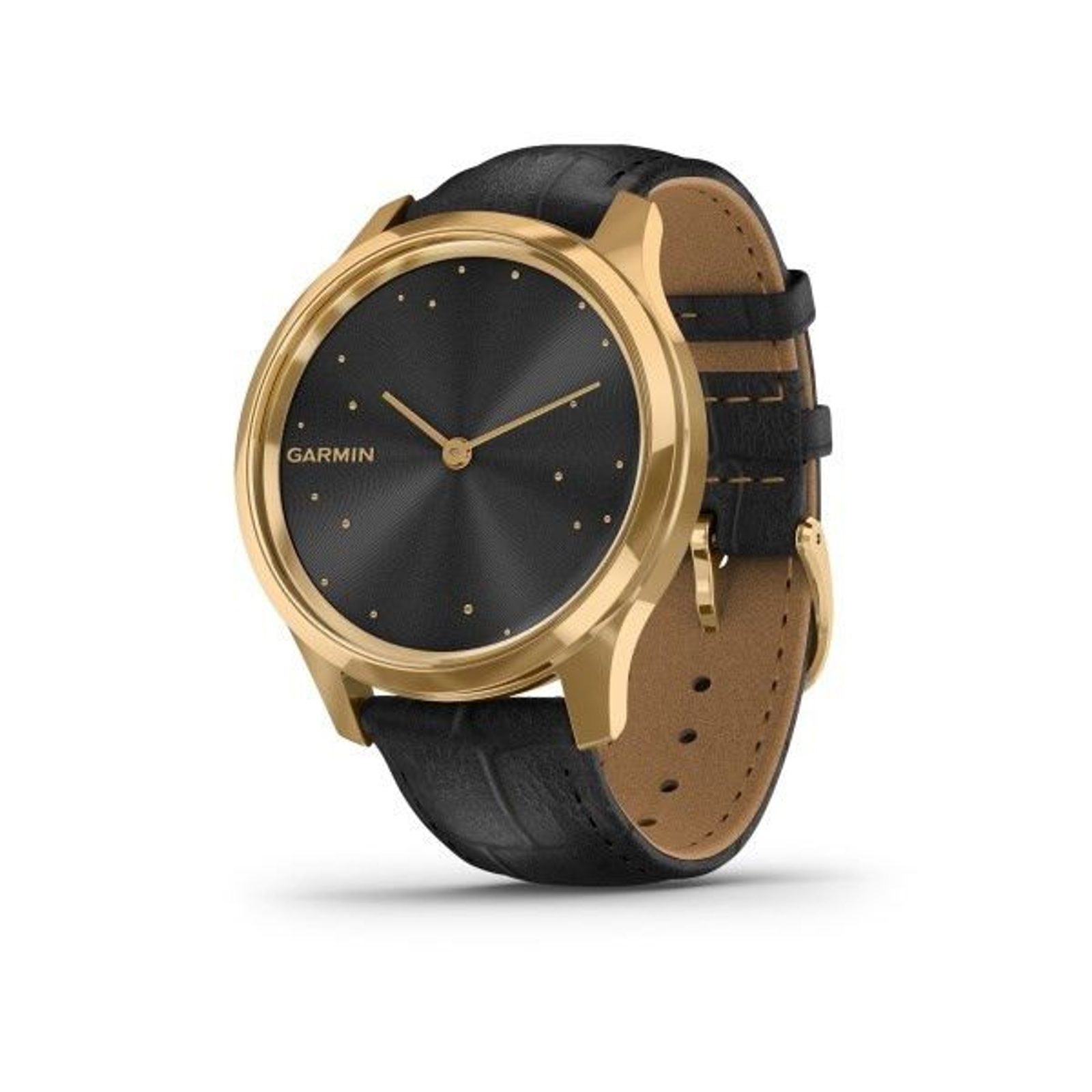 Garmin Vivomove3 Luxe 24K Gold BlackLeather Band 010 02241 22 Helveti.eu
