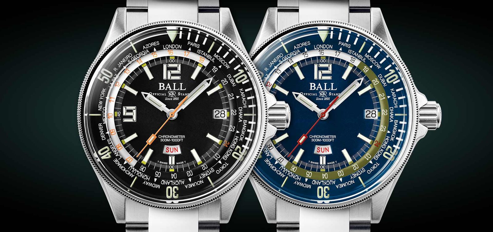 Ball Engineer Master II Diver Worldtime Limited Edition COSC DG2232A SC BK Helveti.eu