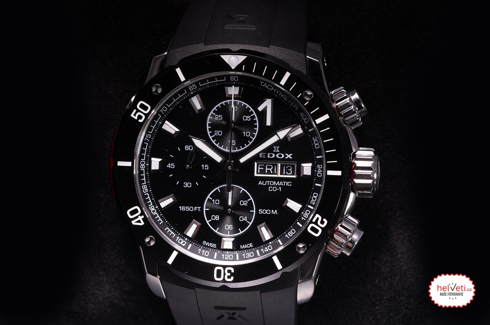 EDOX CO-1 Chronograph Automatic 01128-3NRCA-NN | Helveti.eu