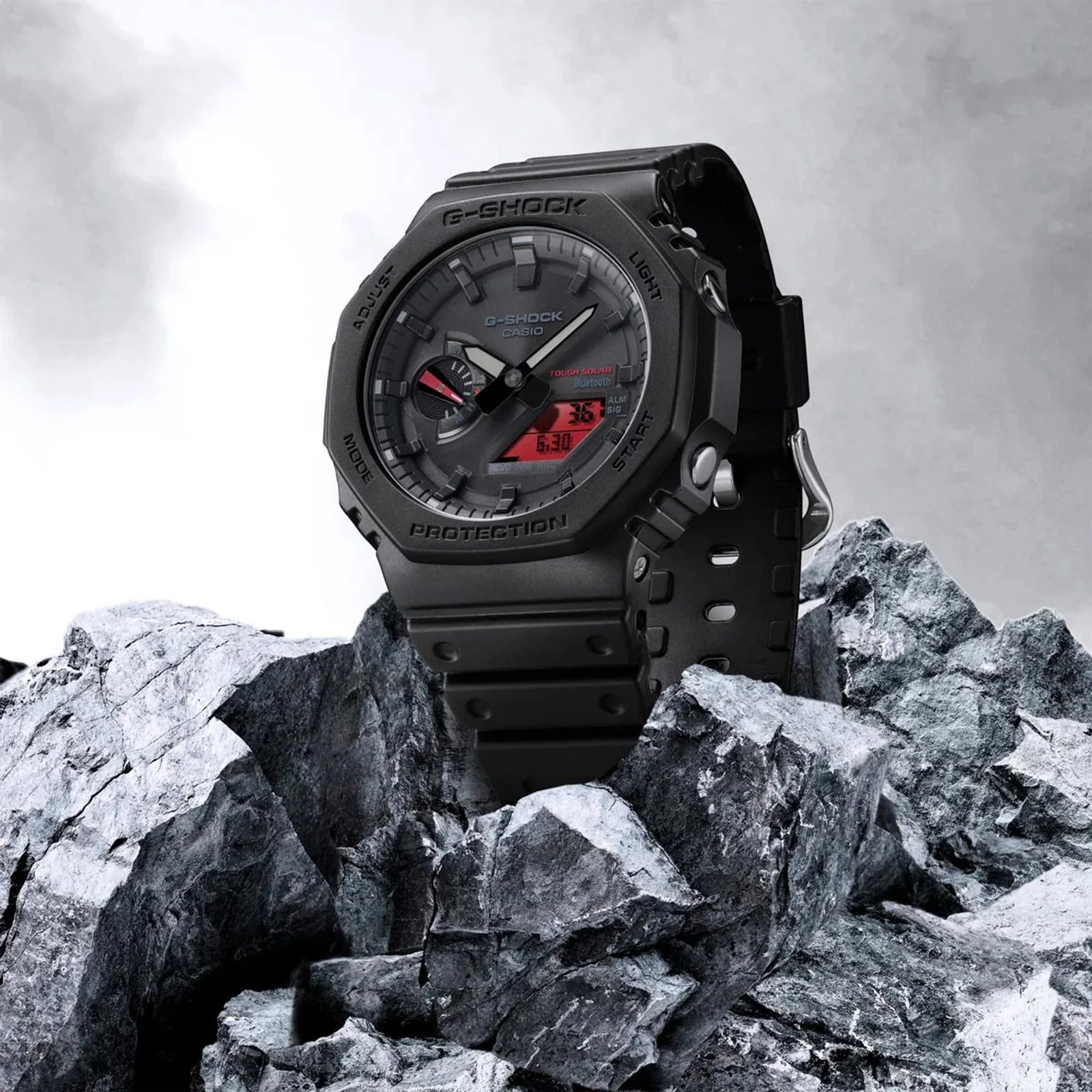 CASIO G-SHOCK GA-B2100BBR-1AJF ブラック&レッド Amazon.com: Casio G-Shock Black Resin Red Analog-Digital
