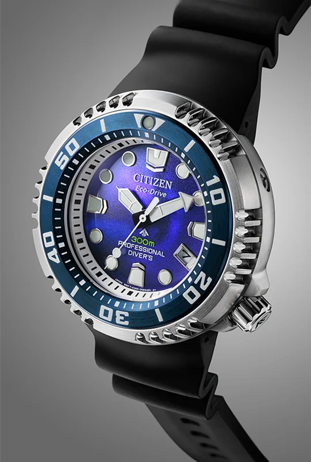 Promaster 300 Citizen Promaster Professional Diver 300 Eco-Drive Unite With Blue ...