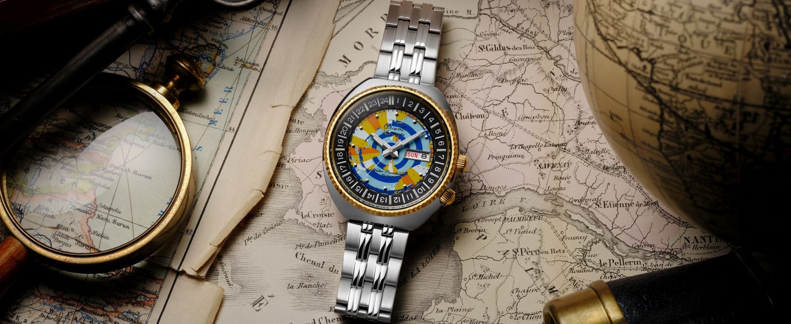 【JUN】ORIENT WORLDMAP オリエントRN-AA0E08Y Orient RA-AA0E08Y World Map 75th Anniversary Limited Edition