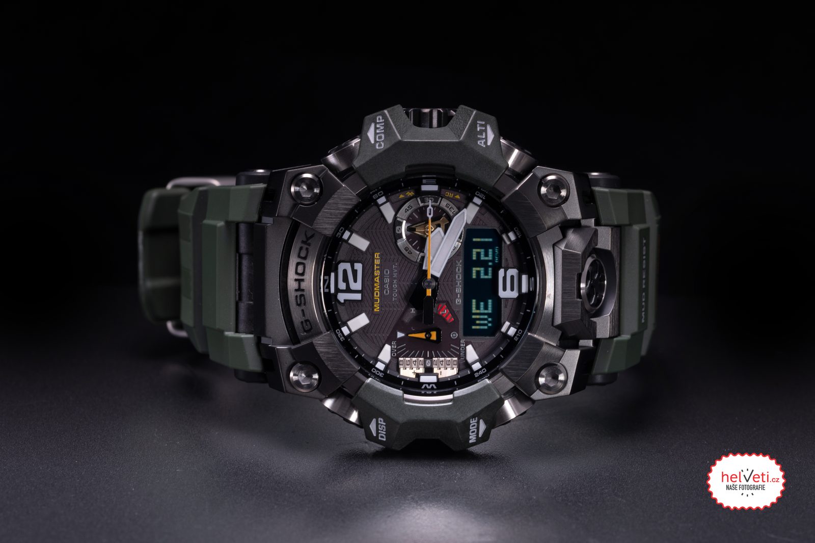 CASIO Orologio da uomo al quarzo con cinturino in acciaio inossidabile GWG- B1000-3AER, Verde, Militare