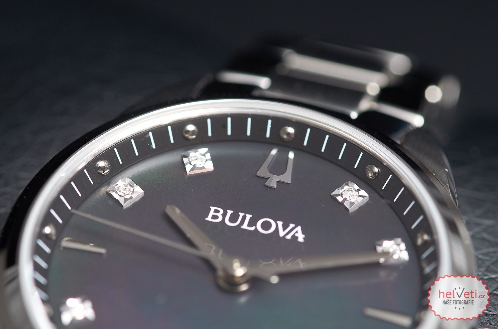 BULOVA 96P198 ĐỒNG HỒ NỮ BULOVA 96P198 CLASSIC DIAMOND BLACK MOTHER OF  main image 2