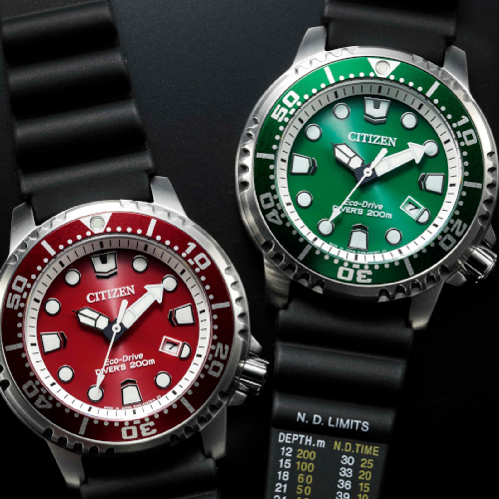Citizen Promaster BN0159-15X – Orologio Subacqueo Uomo Eco-Drive 200m, Quadrante Rosso, Cinturino In Gomma