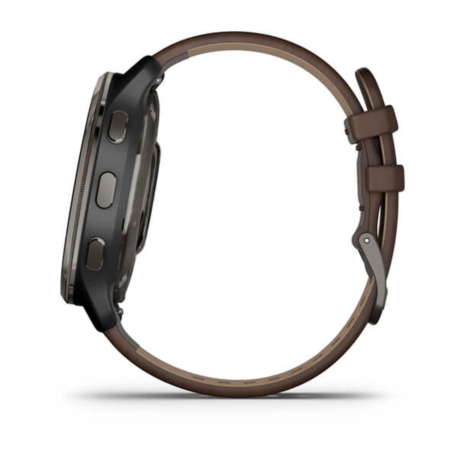 Garmin Venu Plus Slate/Slate, brown leather strap 010-02496-15