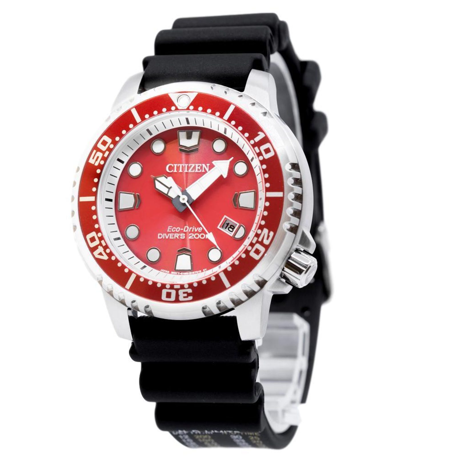 Citizen Promaster Diver's Eco-Drive BN0159-15X – Orologio Subacqueo Uomo 200m, Quadrante Rosso, Cinturino In Gomma - 5