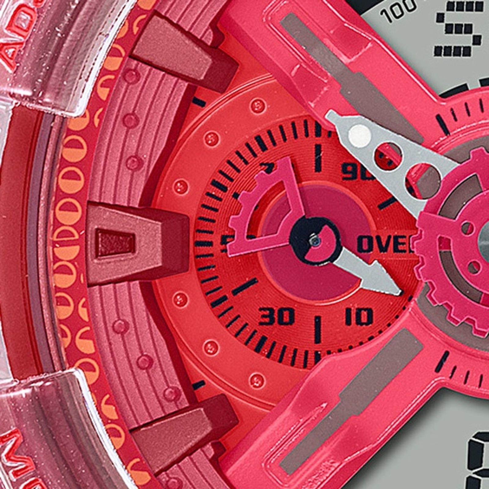 Casio GA-110GL-4AER Orologio Da Uomo – Cinturino In Plastica Rossa, Quadrante Rosso, Vetro Minerale, Stile Sportivo G-Shock