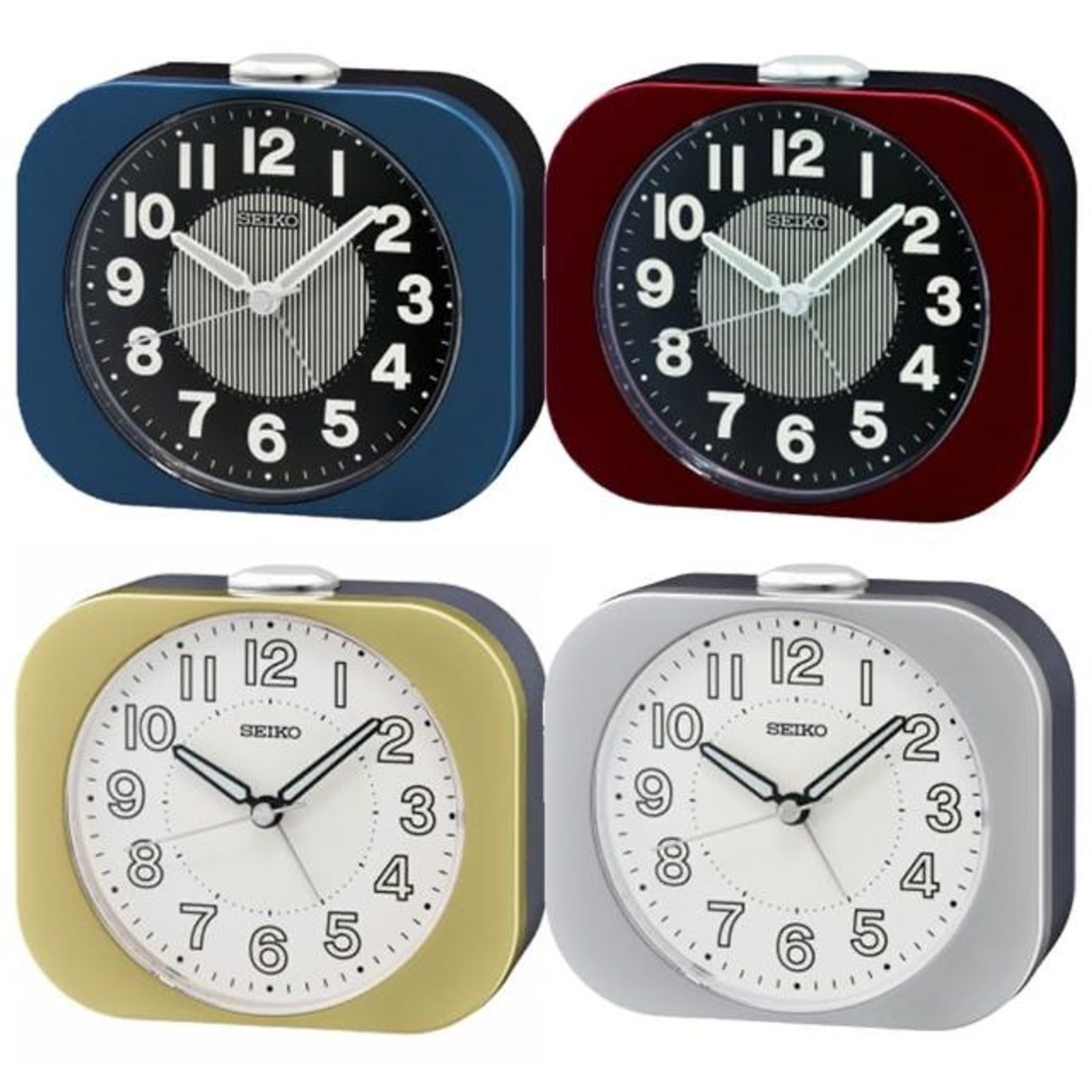 Réveil Seiko QHE196S - Alarme Avec Répétition - Éclairage Du Cadran - Compact 6,6x6,4x3,6cm
