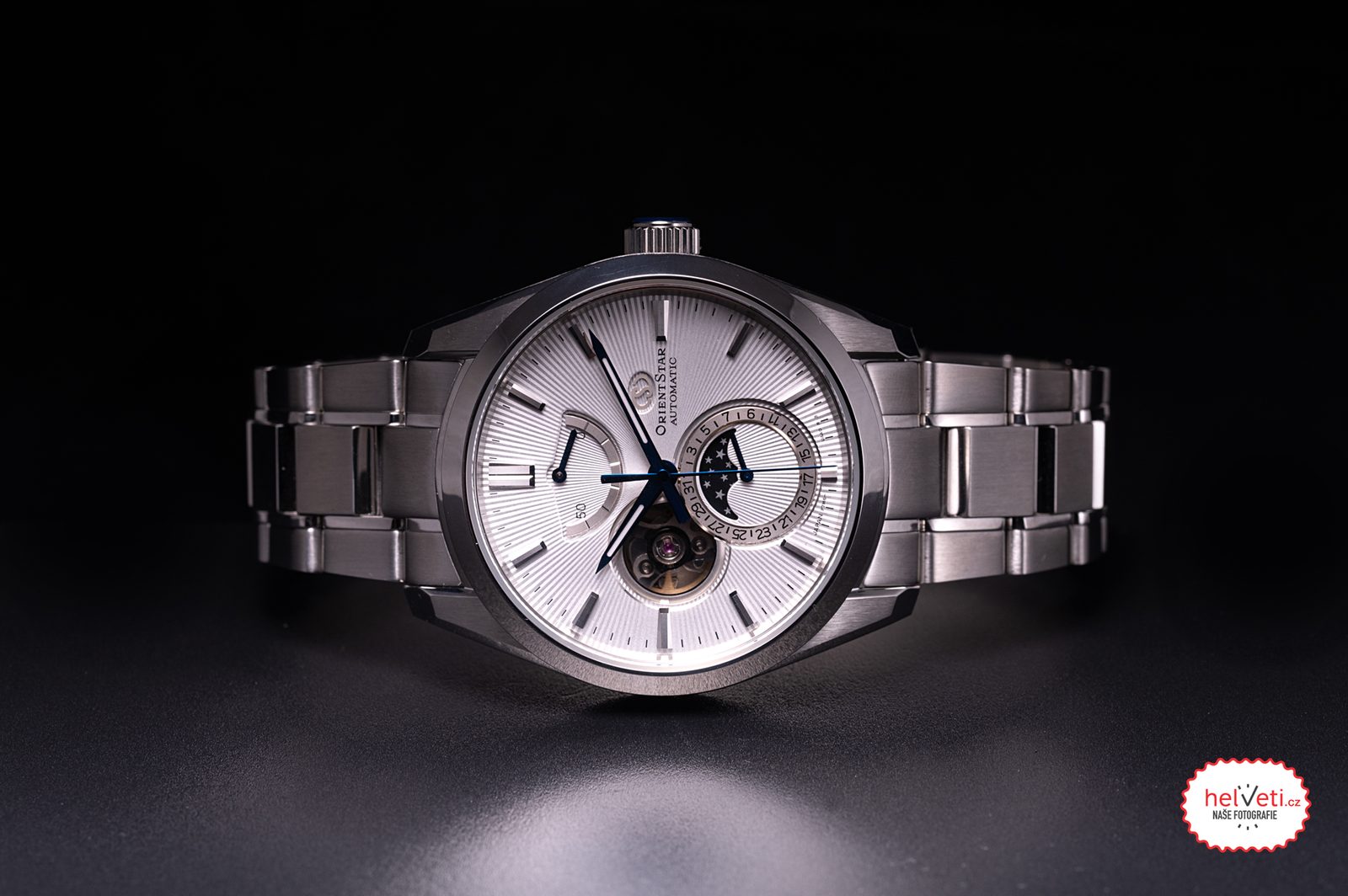Montre Orient Star Re-AY0001B00B – Cadran Noir Avec Phase De Lune, Style Décontracté Homme