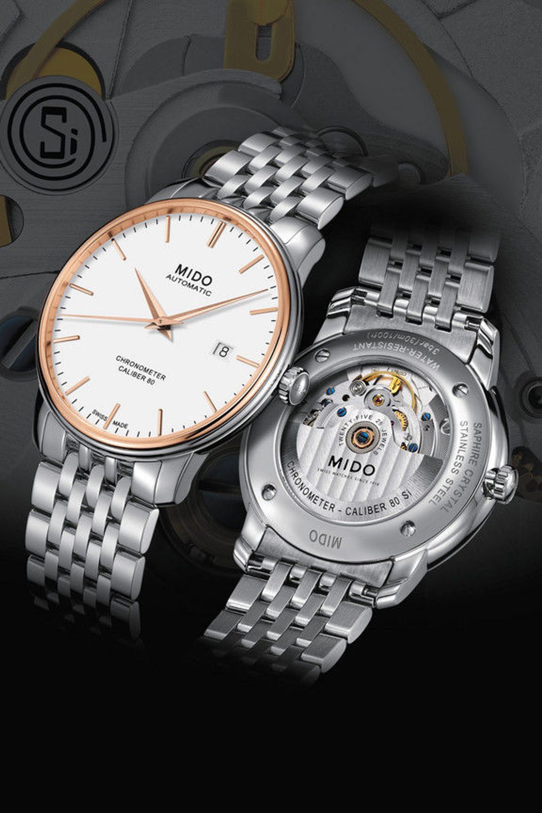 Automatic Baroncelli Chronometer Silicon Gent Mido Baroncelli