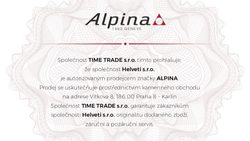 Certifikát Alpina prodejce hodinek Helveti s.r.o.