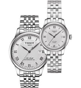 SET TISSOT LE LOCLE AUTOMATIC T006.407.11.033.00 AND T006.207.11.038.00 - WATCHES FOR COUPLES - WATCHES
