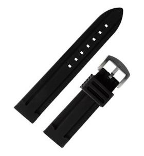 SILICONE STRAP, BLACK 20 MM (2) - STRAPS - ACCESSORIES