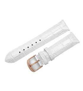 KOŽENÝ ŘEMÍNEK VOSTOK EUROPE CROCO PRO UNDINE - BÍLÝ/ZLATÁ SPONA - ŘEMÍNKY - OSTATNÍ