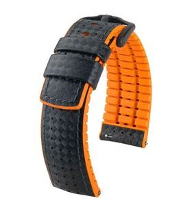 ŘEMÍNEK HIRSCH AYRTON 5 - ČERNO-ORANŽOVÝ - STRAPS - ACCESSORIES