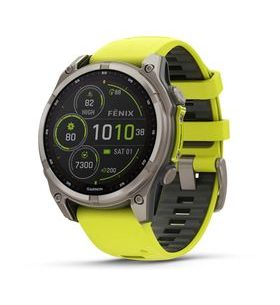 FENIX® 8 – 47 MM, SOLAR, SAPPHIRE SAPPHIRE, TITANIUM S YELLOW/GRAPHITE SILIKONOVÝM ŘEMÍNKEM 010-02906-21 - FENIX 8 47MM - ZNAČKY